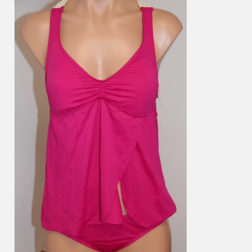 NWT Lucky Brand Swimsuit Tankini 2 pc set Size M Mag